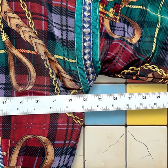 Vintage Milano Scottish Windbreaker Jacket 80s Womens M Plaid Dog Fullzip Bomber - Picture 3 of 11